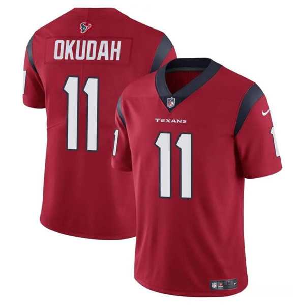 Youth Houston Texans #11 Jeff Okudah Red Vapor Untouchable Limited Stitched Jersey Dzhi